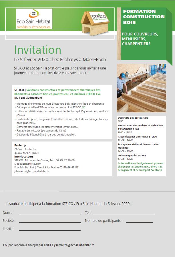 Invitation Eco Sain Habitat & Steico